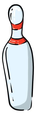 Bowling pimi, illüstrasyon, beyaz arkaplan vektörü