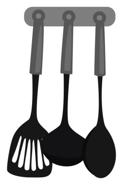 Mutfak eşyaları, illüstrasyon, beyaz arkaplanda vektör