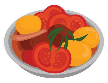 ARMENYA LAMB STEW, illüstrasyon, beyaz arkaplan üzerindeki vektör