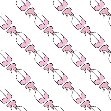 Pembe sıvılı sprey şişesi, beyaz arka planda pürüzsüz desen.