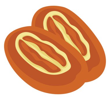 Lezzetli yemek, illüstrasyon, beyaz arka planda vektör