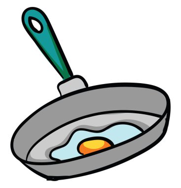 Beyaz arkaplanda yumurta, illüstrasyon, vektör