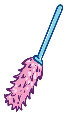 Pembe tozlayıcı, illüstrasyon, beyaz arkaplanda vektör