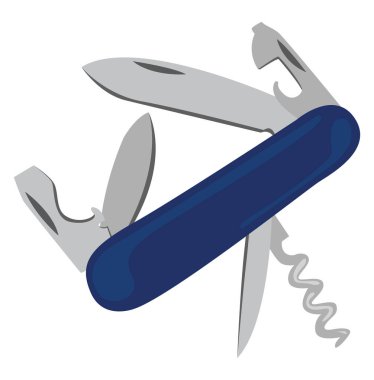 Cep bıçağı, illüstrasyon, beyaz arkaplanda vektör