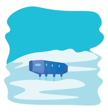 Kutup istasyonu, illüstrasyon, beyaz arkaplan üzerindeki vektör