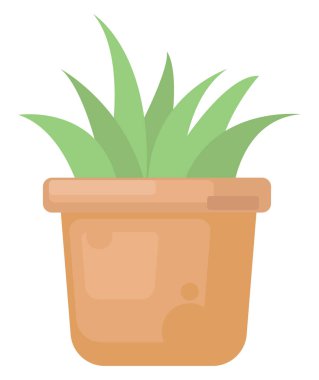 Kaktüs in pot, illustration, vektör on white background