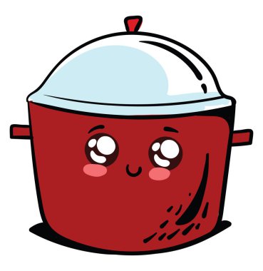 Tatlı kırmızı çorba, illüstrasyon, beyaz arkaplanda vektör.