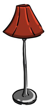 Kırmızı lamba, illüstrasyon, beyaz arkaplanda vektör