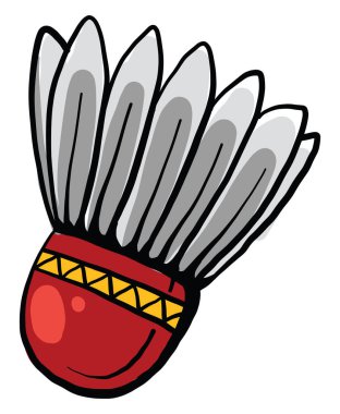 Kırmızı mekik, illüstrasyon, beyaz arkaplanda vektör