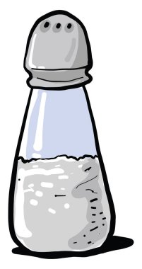 Tuz karıştırıcı, illüstrasyon, beyaz arkaplanda vektör