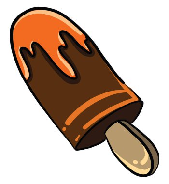 Tatlı dondurma, illüstrasyon, beyaz arka planda vektör