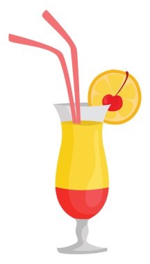 Tekila gün doğumu, illüstrasyon, beyaz arkaplanda vektör