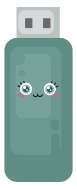 Flaş bellek, illüstrasyon, beyaz arkaplan üzerindeki vektör