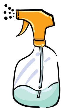 Tüpte alkol, illüstrasyon, beyaz arkaplanda vektör