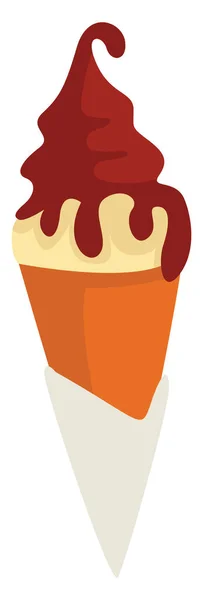 Glace Chocolat Illustration Vecteur Sur Fond Blanc — Image vectorielle