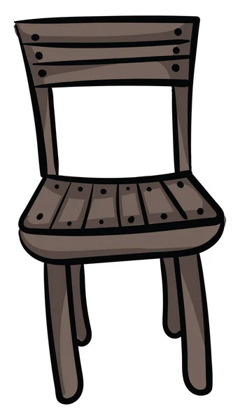 Tahta Sandalye Illüstrasyon Beyaz Arkaplanda Vektör — Stok Vektör