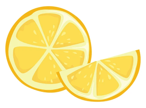 レモン イラスト 白い背景のベクトル — ストックベクタ