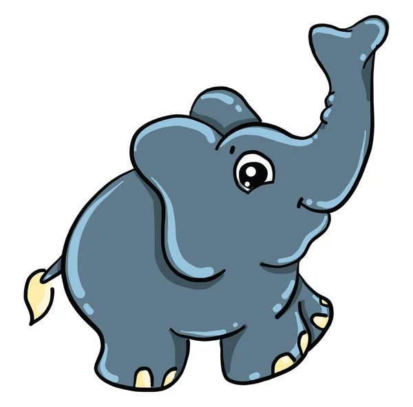 Kleiner Elefant Illustration Vektor Auf Weißem Hintergrund — Stockvektor