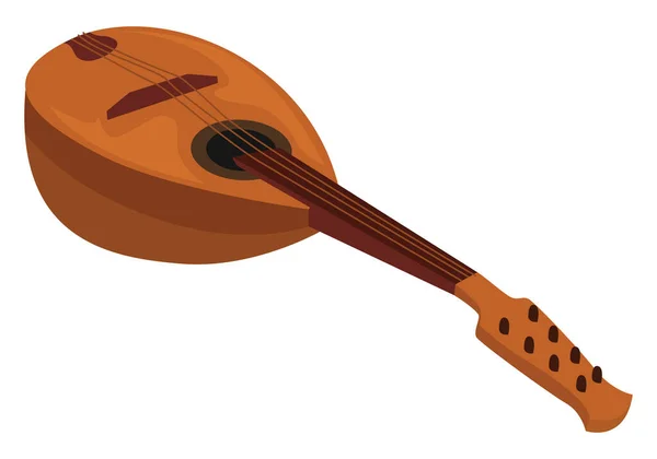 Mandolin Instrument Ilustracja Wektor Białym Tle — Wektor stockowy