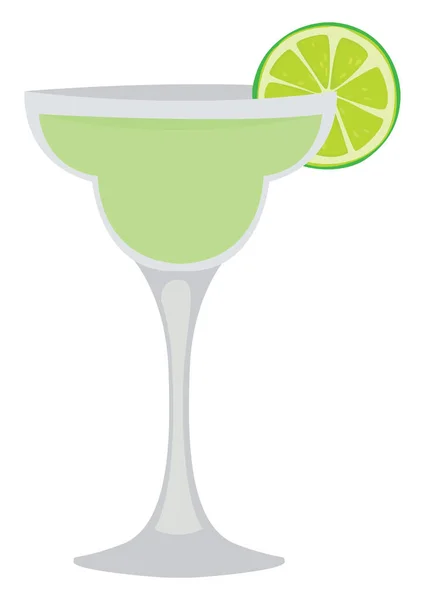 Margarita Cocktail Illustratie Vector Witte Achtergrond — Stockvector