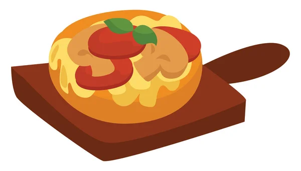 Mini Pizza Illustration Vecteur Sur Fond Blanc — Image vectorielle