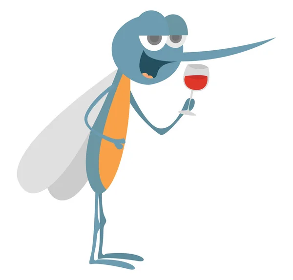 Beber Mosquitos Ilustración Vector Sobre Fondo Blanco — Archivo Imágenes Vectoriales