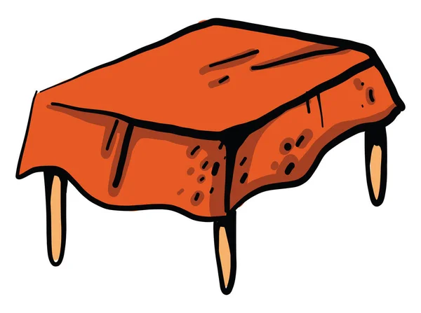 Orange Tabelle Illustration Vektor Auf Weißem Hintergrund — Stockvektor