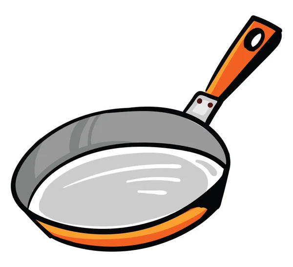 Orange Pan Illustration Vector White Background — Stock Vector