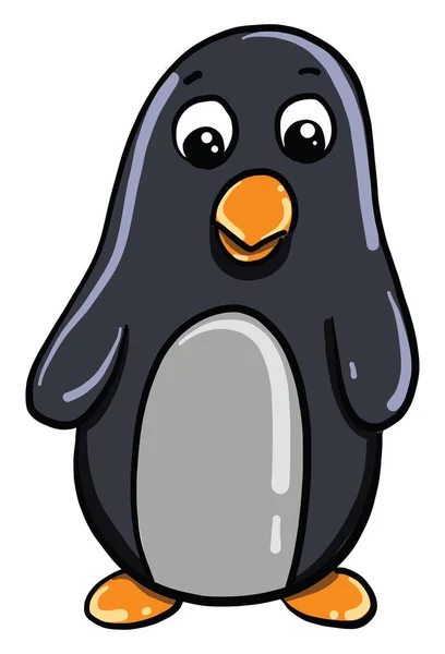 Tučňák Zvíře Ilustrace Vektor Bílém Pozadí — Stockový vektor