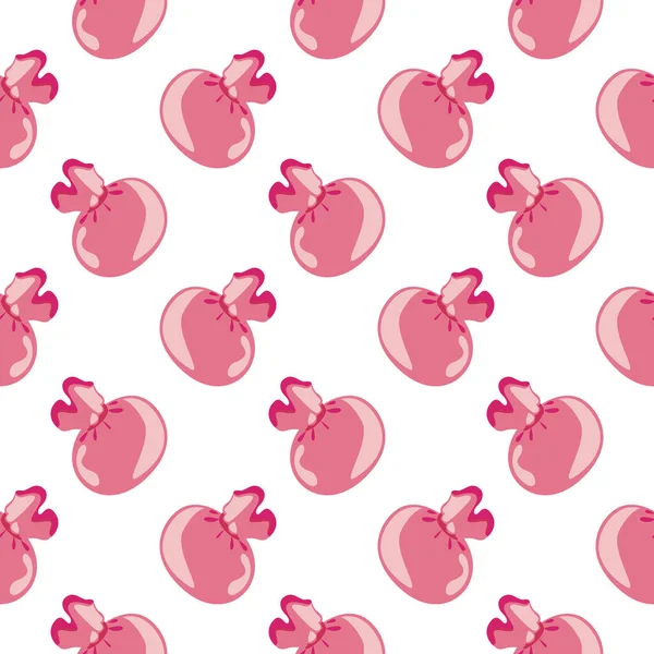 Pink Burrata Seamless Pattern White Background — Stock Vector
