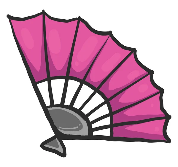Рожевий Фанат Ілюстрація Вектор Білому Тлі — стоковий вектор