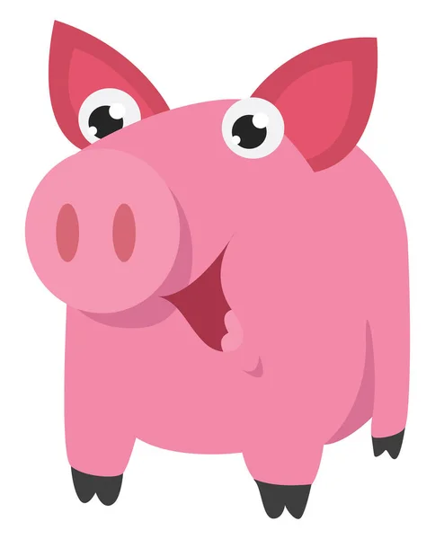 粉红猪 白色背景上的矢量 — 图库矢量图片