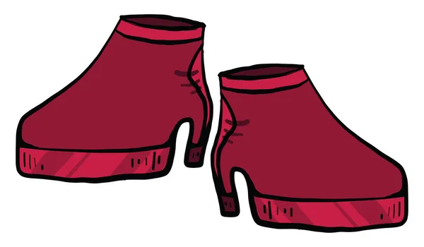 Sapatos Mulher Vermelha Ilustração Vetor Sobre Fundo Branco —  Vetores de Stock
