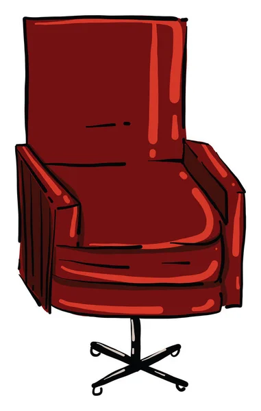Красное Кресло Иллюстрация Вектор Белом Фоне — стоковый вектор