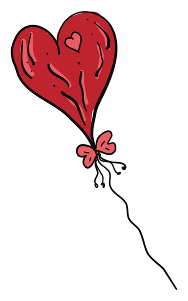 可爱的心脏气球 白色背景上的矢量 — 图库矢量图片