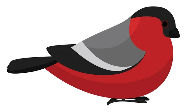 Κόκκινο Μικρό Πουλί Απεικόνιση Διάνυσμα Λευκό Φόντο — Διανυσματικό Αρχείο