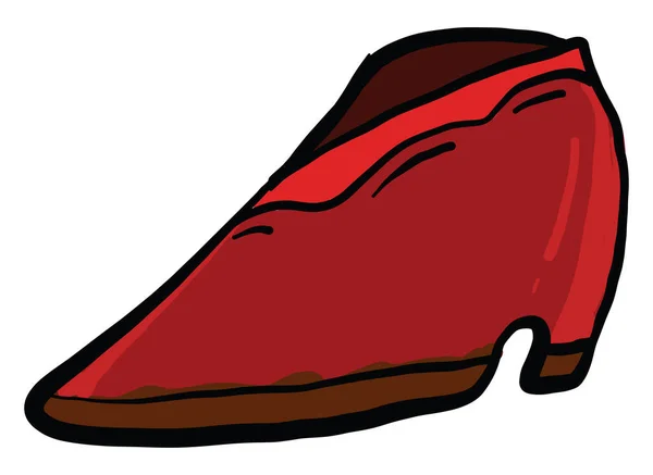 Κόκκινα Παπούτσια Εικονογράφηση Διάνυσμα Λευκό Φόντο — Διανυσματικό Αρχείο