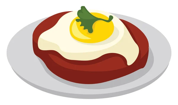 Filete Huevos Ilustración Vector Sobre Fondo Blanco — Archivo Imágenes Vectoriales