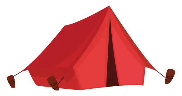 Rode Tent Illustratie Vector Witte Achtergrond — Stockvector
