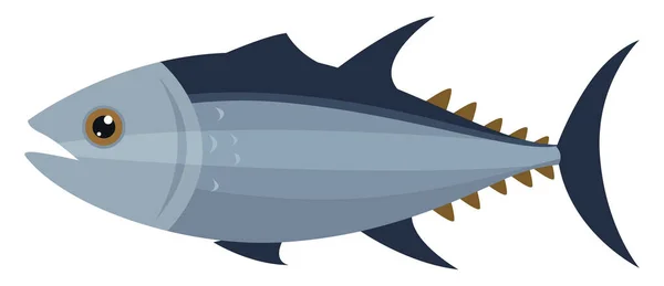 Синя Риба Тунця Ілюстрація Вектор Білому Тлі — стоковий вектор