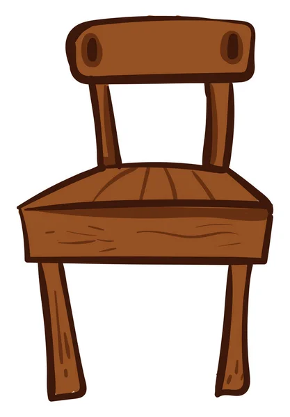 木制棕色椅子 白色背景上的矢量 — 图库矢量图片