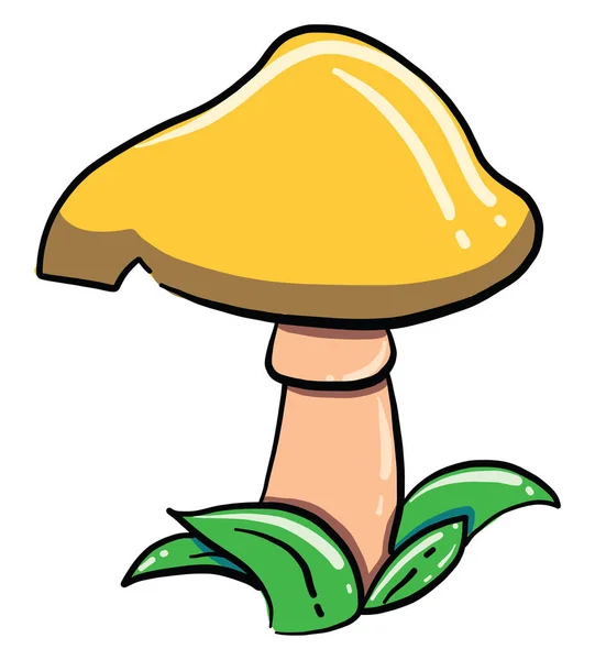 黄色野生蘑菇 白色背景上的病媒 — 图库矢量图片