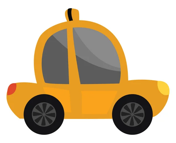 Yellow Taxi Car Illustration Vector White Background — Stock Vector