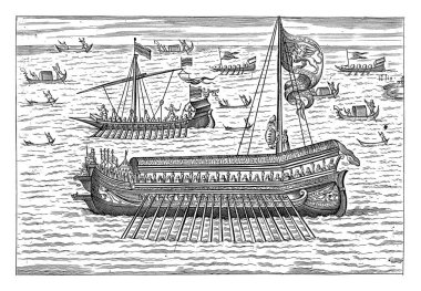 Bucintoro ve Venedik 'teki diğer gemiler, anonim, 1610 su üzerinde bir kaç gemi, Bucintoro da dahil olmak üzere..
