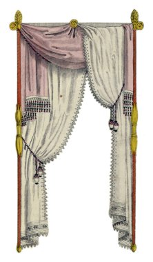 Elegantia, ya da moda, lüks ve kadınlar için zevk dergisi, Nisan 1809, yanındaki metne göre (p. 124): Zevk, klasik gravür nesneleri.