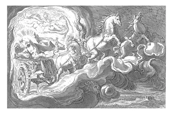 Phaethon Drives Air His Father Chariot Sun God Helios Top — Stock Photo, Image