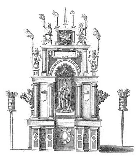 Divadlo Císařem Maxmiliánem Roce1564 Slavnostní Vstup Arcivévody Ernsta Funkce Hejtmana — Stock fotografie