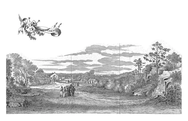 Вид Город Гарасу Игарасу 1637 Ван Бростерхёйзен После Франса Янса — стоковое фото