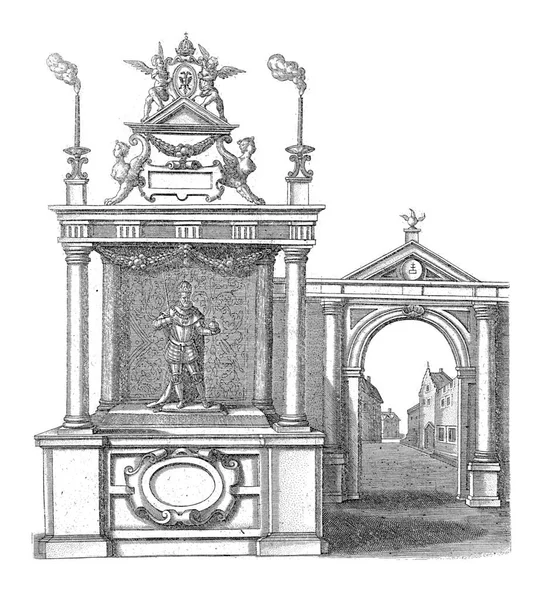 Театр Императором Альбрехтом 1438 Году Праздничный Въезд Эрцгерцога Эрнста Качестве — стоковое фото
