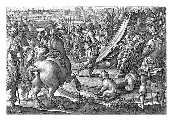 Giovanni Medici Přezdívaný Dalle Bande Nere Pro Franse Objevuje Armádním — Stock fotografie